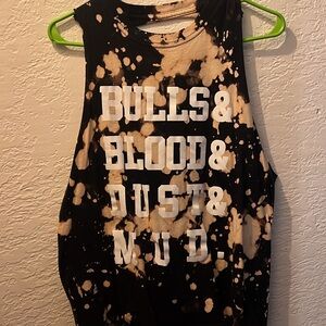 Black and Tan Graphic Tank Top - Garth brooks lyrics